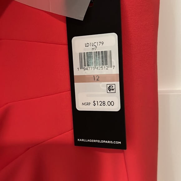 Karl Lagerfield dress coral size 12 - Picture 3 of 3